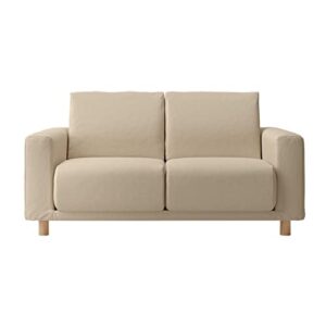 MUJI 44620687 Heathered Beige Cotton Canvas Sofa Body 2 Seater for Urethane Pocket Coil