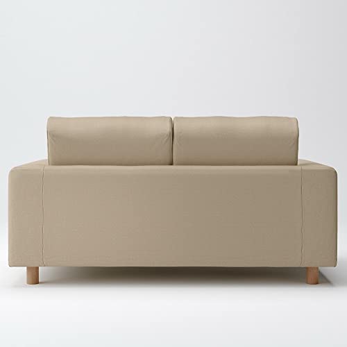 MUJI 44620687 Heathered Beige Cotton Canvas Sofa Body 2 Seater for Urethane Pocket Coil