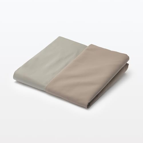 MUJI 84896934 Sofa Set Fits Body Gray Beige Polyester Plain Weave Width 25.6 x Depth 25.6 x Height 16.9 inches (65 x 65 x 43 cm)