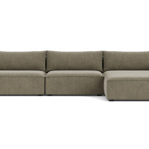 Daphne 3 Seater Chaise Right, Free Sage