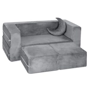 HonTop 8 Inch Folding Sofa Bed Couch Queen Memory Foam Convertible Futon Sleeper Chair Foam Bed for Bedroom Living Room Guest. Dark Grey Queen