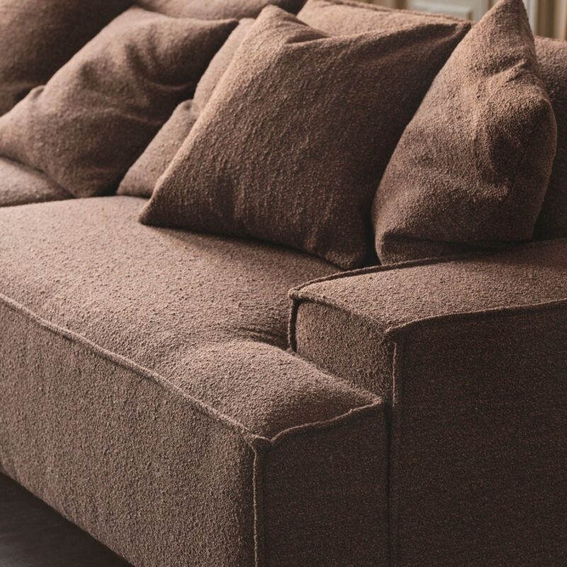 Daphne, Module Couch, 1 Seater Arm Right, Pebble Rust