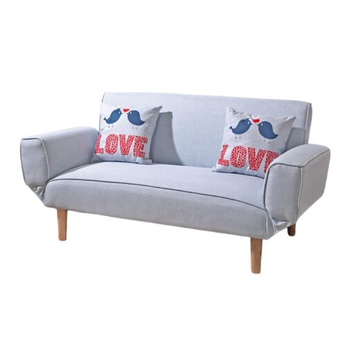 Z3 Foldable Lazy Sofa bed for Small Spaces/Fabric Sofa Bed/Double Sofa Chair (Blue)