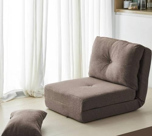 MICAR Convertible Flip Chair. Floor Lazy Sofa. Folding Couch Bed with Adjustable Backrest (Grey)