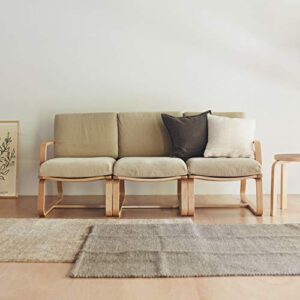 MUJI 82598469 Sofa Chair for Living Room and Dining Room. Oak Wood. Width 21.7 x Depth 30.7 x Height 30.3 inches (55 x 78 x 77 cm)