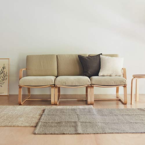 MUJI 82598469 Sofa Chair for Living Room and Dining Room. Oak Wood. Width 21.7 x Depth 30.7 x Height 30.3 inches (55 x 78 x 77 cm)