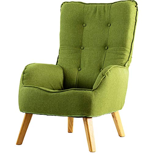 Iris Plaza HGSF-930 Sofa Seat 1 Seater Floor Sofa. Stylish. Single Seater Sofa. Relax. Rubberwood. Green. 26.0 x 29.5 x 36.6 inches (66 x 75 x 93 cm)