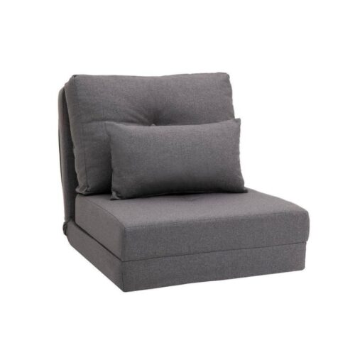 MICAR Convertible Flip Chair. Floor Lazy Sofa. Folding Couch Bed with Adjustable Backrest (Grey)
