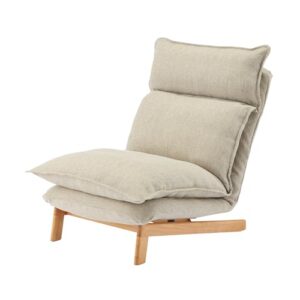 Muji 12910992 High Back Recliner Sofa. Beige. Width 29.1 x Depth 44.9-53.1 inches (74 x 114-134.5 x 66.5-89.5 cm). 1 Seater. Polyester Plain Weave