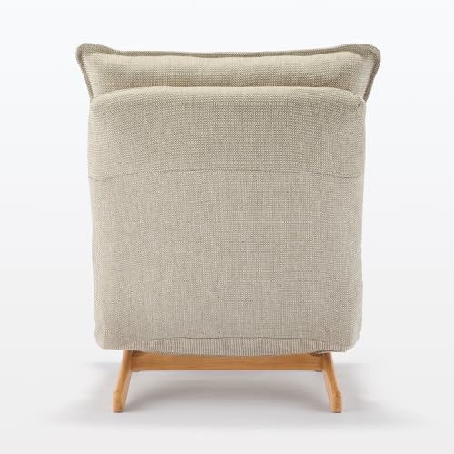 Muji 12910992 High Back Recliner Sofa. Beige. Width 29.1 x Depth 44.9-53.1 inches (74 x 114-134.5 x 66.5-89.5 cm). 1 Seater. Polyester Plain Weave