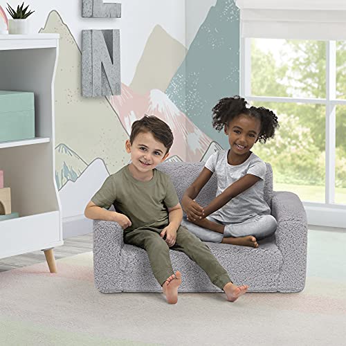 Cozee Flip Out Sherpa Sofa. Grey