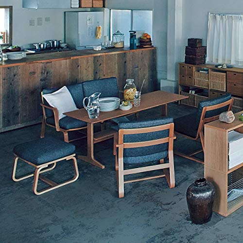 MUJI 82598469 Sofa Chair for Living Room and Dining Room. Oak Wood. Width 21.7 x Depth 30.7 x Height 30.3 inches (55 x 78 x 77 cm)