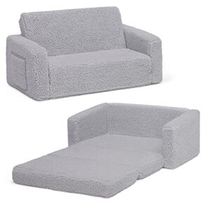 Cozee Flip Out Sherpa Sofa. Grey