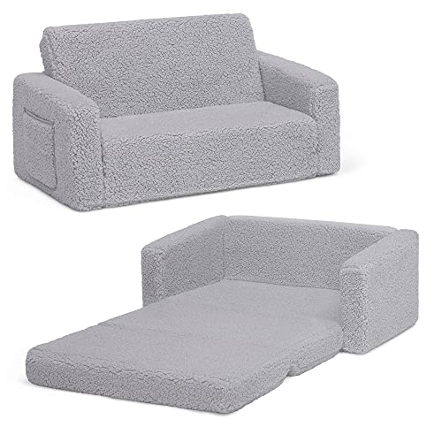 Cozee Flip Out Sherpa Sofa. Grey