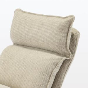 Muji 12910992 High Back Recliner Sofa. Beige. Width 29.1 x Depth 44.9-53.1 inches (74 x 114-134.5 x 66.5-89.5 cm). 1 Seater. Polyester Plain Weave