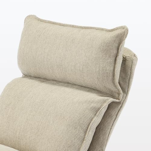 Muji 12910992 High Back Recliner Sofa. Beige. Width 29.1 x Depth 44.9-53.1 inches (74 x 114-134.5 x 66.5-89.5 cm). 1 Seater. Polyester Plain Weave