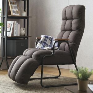 Do ESCF-BR Fluffy Pocket Coil Single Seat Sofa. Dark Brown. Width 22.4 x Depth 31.5 x Height 44.1 inches (57 x 80 x 112 cm). Seat Height 16.9 inches (43 cm). Reclining Single Seater Sofa Chair.