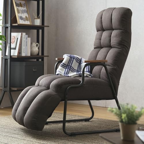 Do ESCF-BR Fluffy Pocket Coil Single Seat Sofa. Dark Brown. Width 22.4 x Depth 31.5 x Height 44.1 inches (57 x 80 x 112 cm). Seat Height 16.9 inches (43 cm). Reclining Single Seater Sofa Chair.