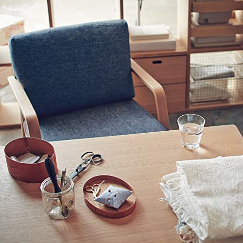 MUJI 82598469 Sofa Chair for Living Room and Dining Room. Oak Wood. Width 21.7 x Depth 30.7 x Height 30.3 inches (55 x 78 x 77 cm)