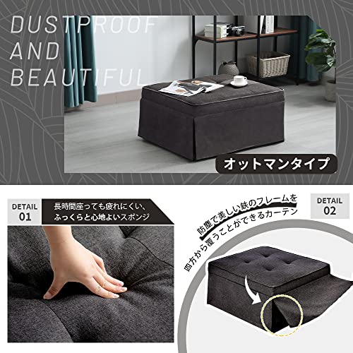 OSJ Sofa Bed. Single. Foldable. 4-Way. Reclining. Stool. Steel Frame. Living Alone. Finished Product. Transform into Various Shapes When Folded.