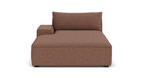 Daphne, Module Couch, Chaiselong Arm Left, Pebble Rust